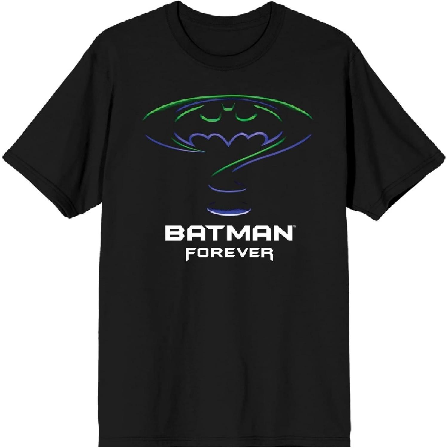 Мужская черная футболка с логотипом фильма «Бэтмен навсегда» S чёрный