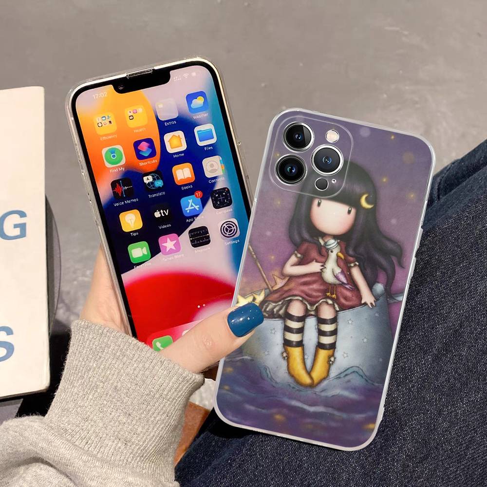 Милый Мультяшный Чехол Gorjusses S-Santoro Для IPhone 17 16 15 14 13 11 12 Pro Max 16 Plus Прозрачный iPhone 14pro max