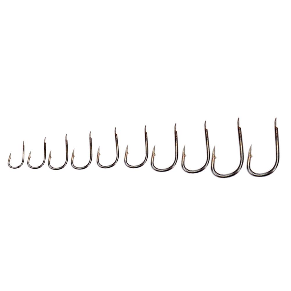 Doos 500 stuks Hoge Koolstofstaal Vishaakjes Geslepen Weerhaak Cirkel Vishaak Set 3 12 (#2)