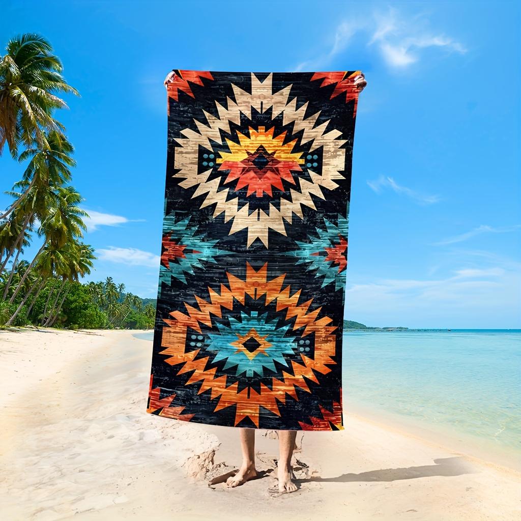 1PC Southwest Style Extra Large Beach Towel, Thickened Pool Towel for Adults, Universal for Men Women