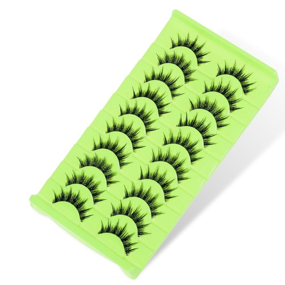 

Японские накладные ресницы для косплея, колючие ресницы, 10 пар, наращивание ресниц для женщин Y45