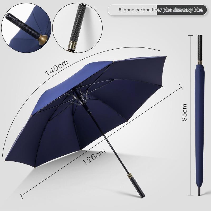 Carbon Fiber Golf Straight Handle Umbrella For Business People Sunscreen And Uv Protection Light Luxury Business Gift Umbrella