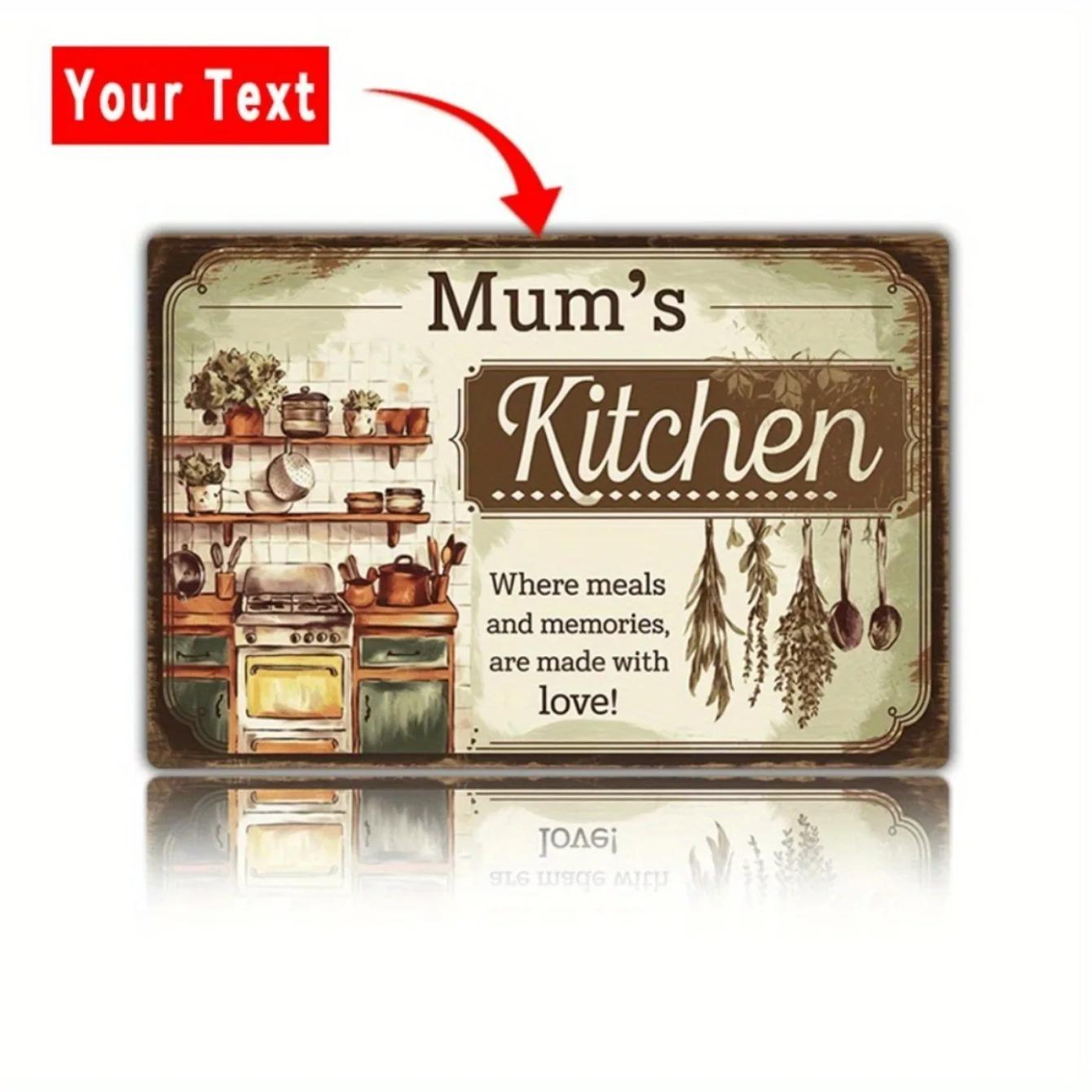 

Personalized Custom Aluminum Sign Vintage Wall Decor For Kitchen чёрный