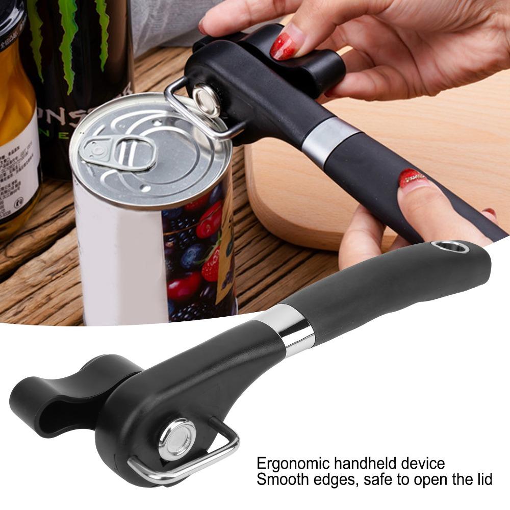 2pcs Food Grade Material Manual Handheld Can Opener Easy Turn Knob Side Cut Can Opener For Adults