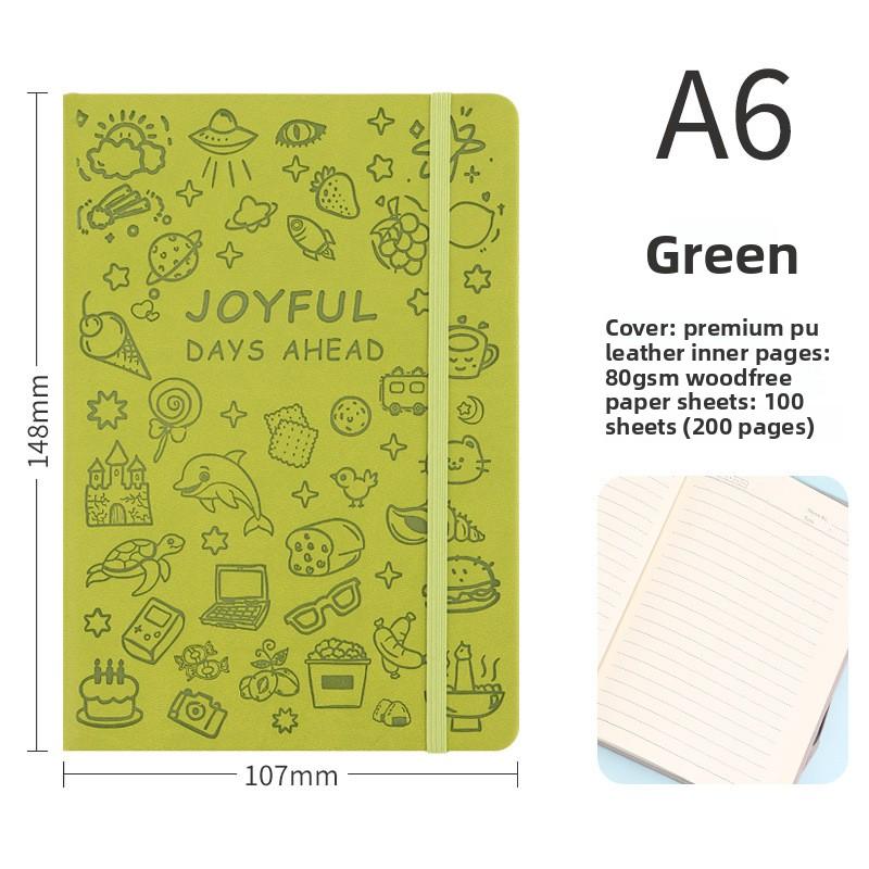 High-value Notebook Printed Leather Notepad Cute College Student Postgraduate Entrance Examination Meeting Minutes Book