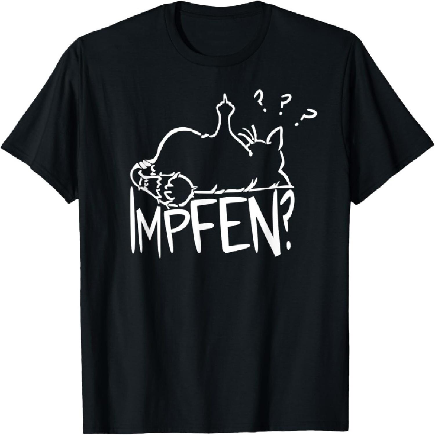 Cat Middle Finger Vaccination No, Against T-Shirt S