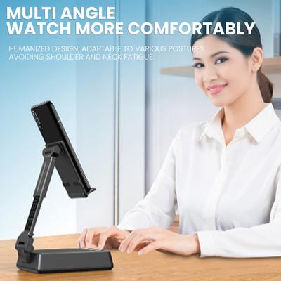 Mobile Phone Stand with Bluetooth-compatible Speaker Portable Folding Phone Stand USB Drive Holder Quick Charging Phone Holder