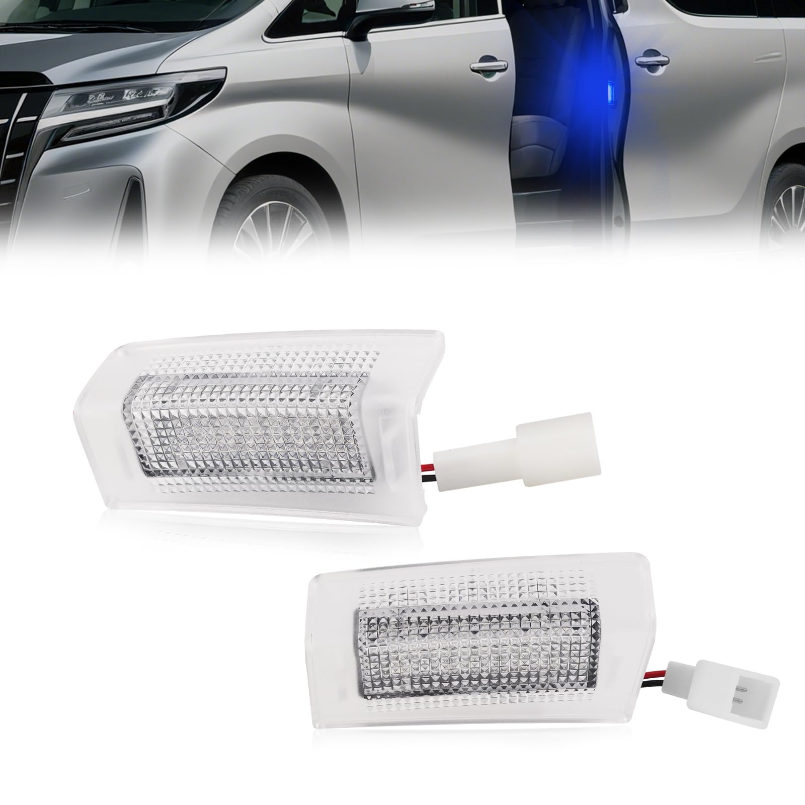 

POPMOTORZ Toyota New Alphard 40 40 Courtesy Chip LED Sliding Door Spot Designed Specifically for Toyota Rear Sliding Genuine Easy Set of 2 and