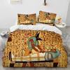 Egyptian Mythology Pharaoh Hieroglyphics Bedding Set Duvet Cover Bed Set Quilt Cover Pillowcase Comforter King Queen Size