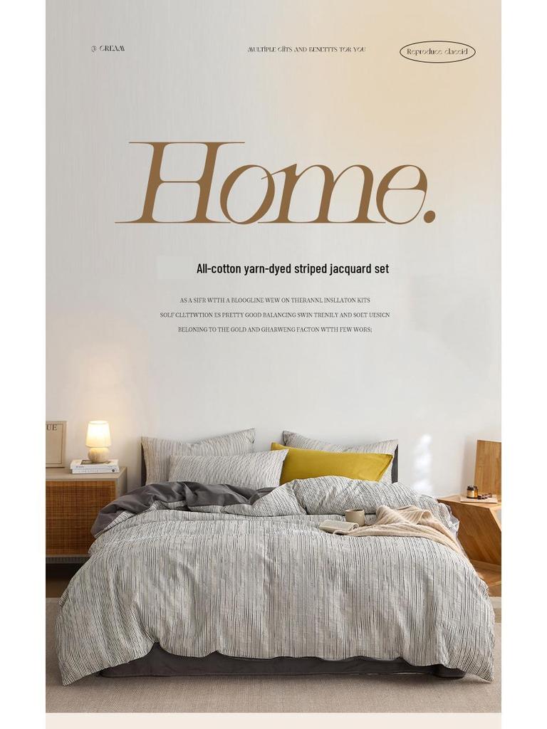 2025 Luxuriöse Winterbettwäsche aus reiner Baumwolle - Bettbezug & Bettlaken (4-teilig)