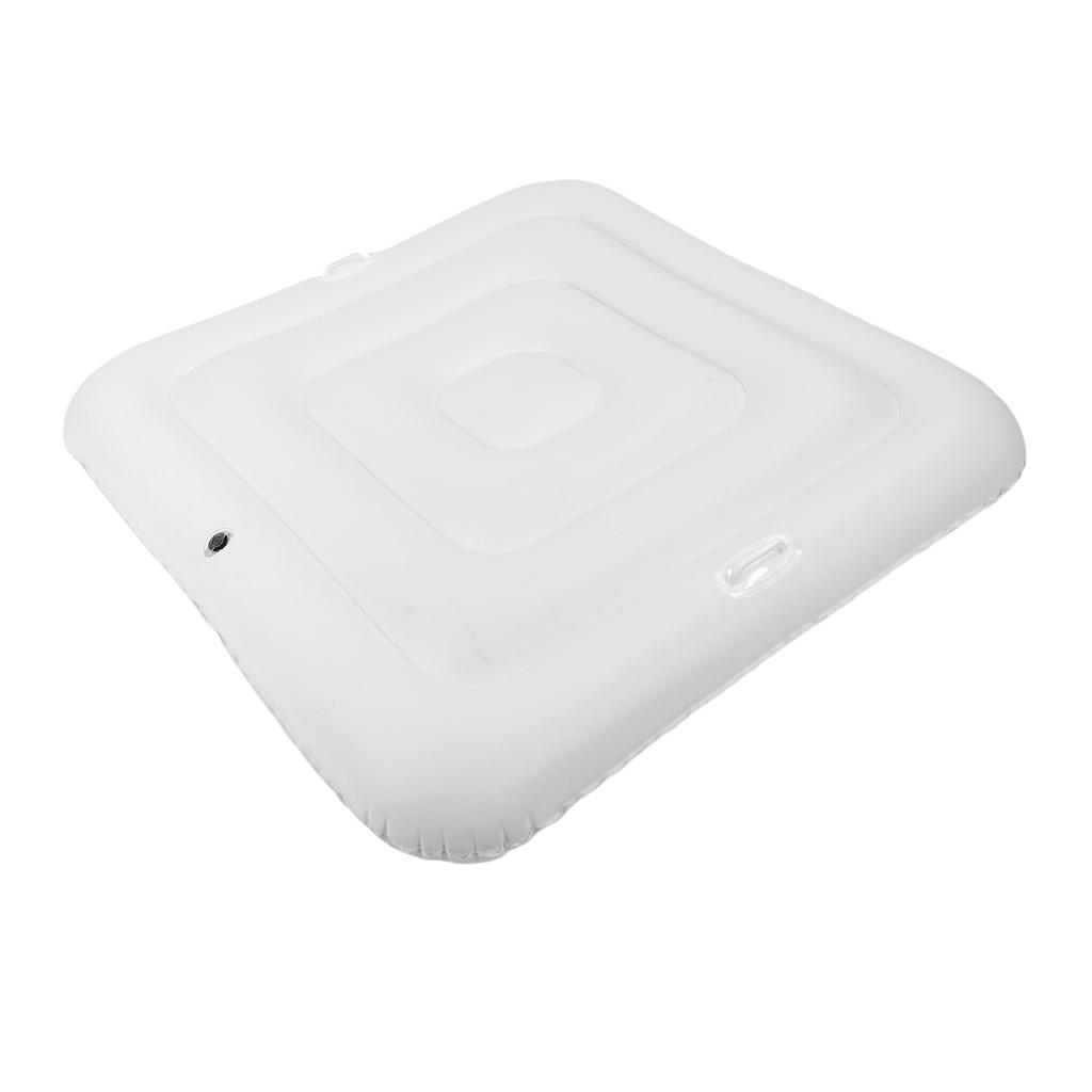 Copertura Gonfiabile per Piscina 130cm Copertura per Piscina Spa Esterna Antipolvere PVC Quadrata Protezione per Piscina