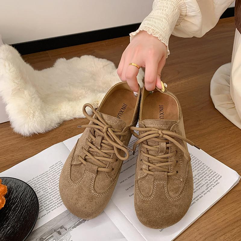 

Retro Women s 2026 Autumn New Versatile Casual Flat German Training Shoes Soft Sole Shoes 35