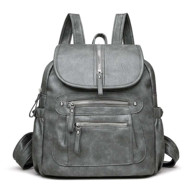 

Double-shoulder Backpack - Large Capacity Flip-top Anti-theft Schoolbag for Ladies, Simple Travel Shoulder Bag, Mother s Bag
