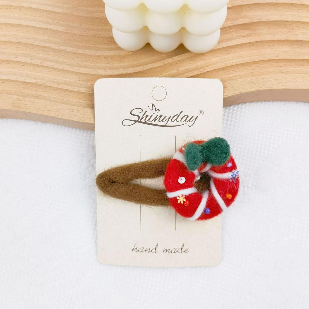 New Year Christmas Hair Pin Santa Claus Christmas Tree Snowman Cartoon Children's Barrettes Headwear Kids Hair Accessories