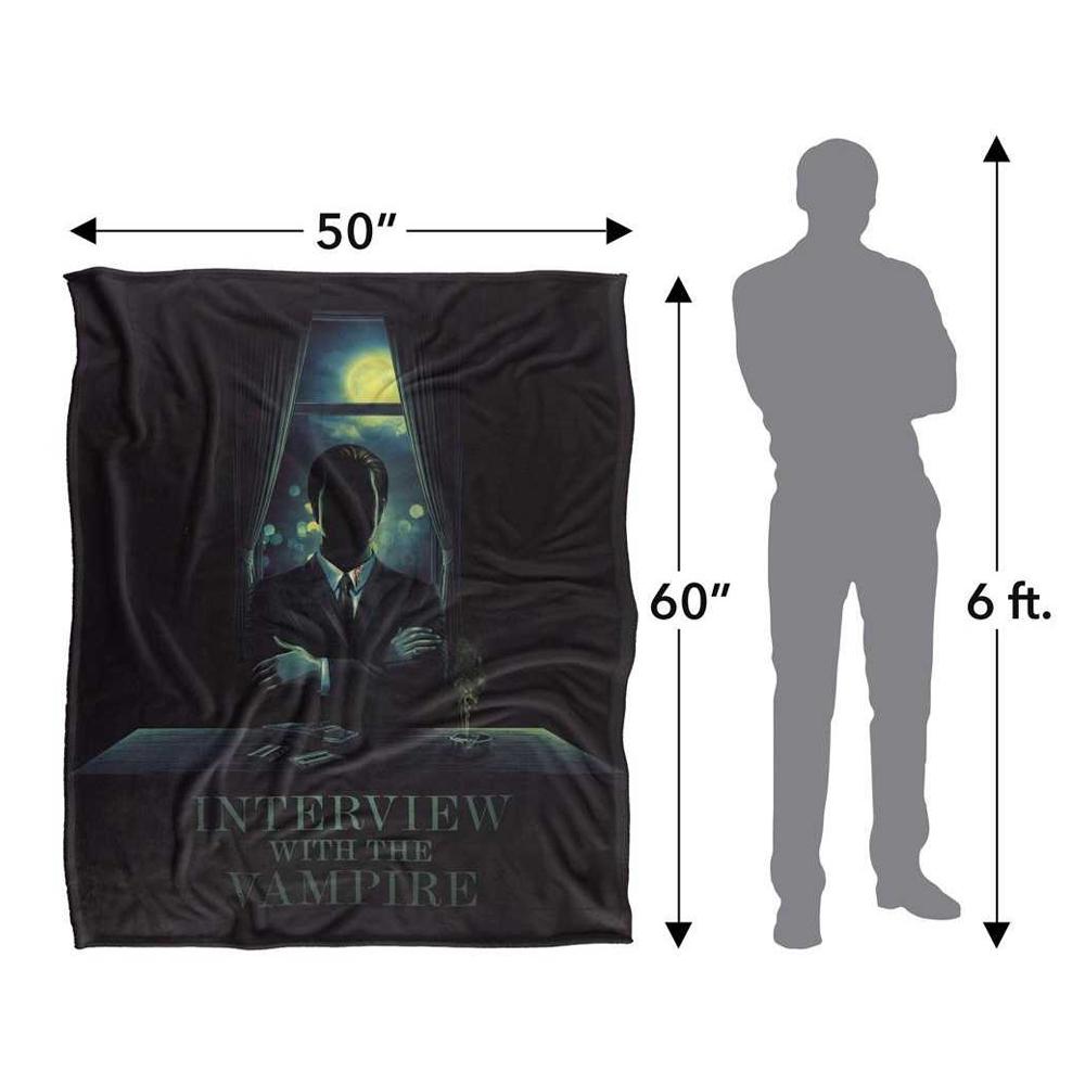 Interview With The Vampire Silky Silhouette Supersoft Blanket