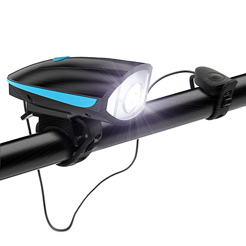 Cavalry USB Rechargeable Bike Front Light with Horn