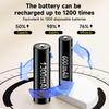 PALO Rechargeable Battery AA 1.2V Ni-MH Batteirse AA(HR6) 1300mAh and AAA(HR03) 600mAh NI-MH 2A/3A Rechargeable Batteries+6-slot charger