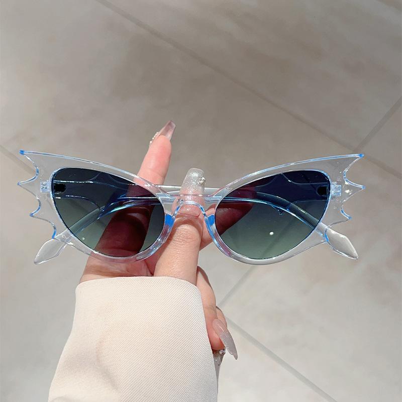 Yiran Health & Beauty Women's Vintage Cat Eye Bat Sunglasses For Men Sun Glasses Punk Popular Luxury Designer Halloween Party Funny Eyewear Uv400