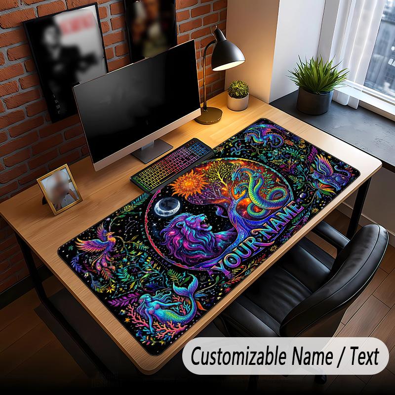 Sunset Landscape Theme Custom Mouse Pad Personalized With Name Text Customized Desk Mat For Office Home Decor