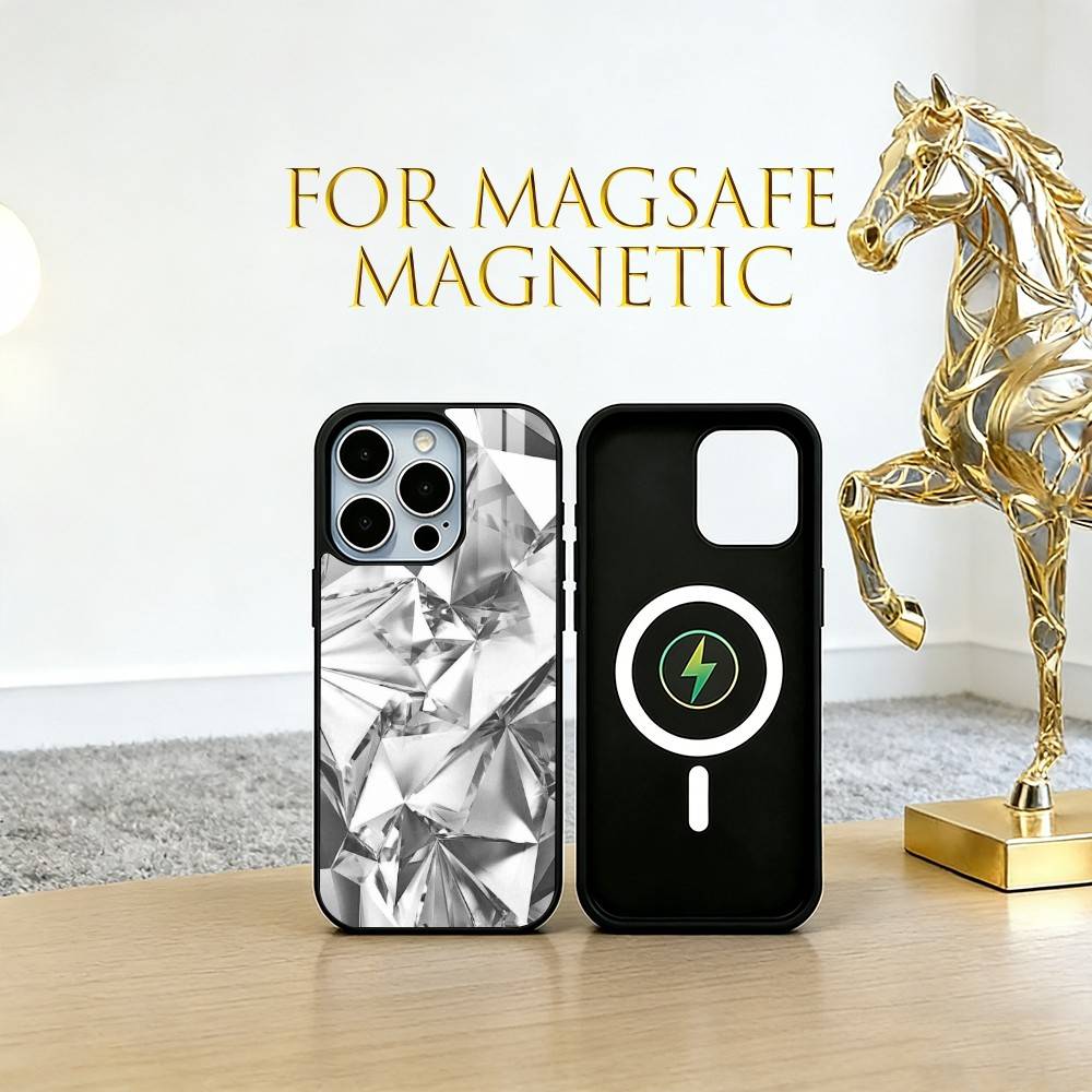 Prisma Handyhülle Für iPhone17,16,15,14,13,12,11 Plus,Pro Magnetisch Für Magsafe Kabelloses Laden