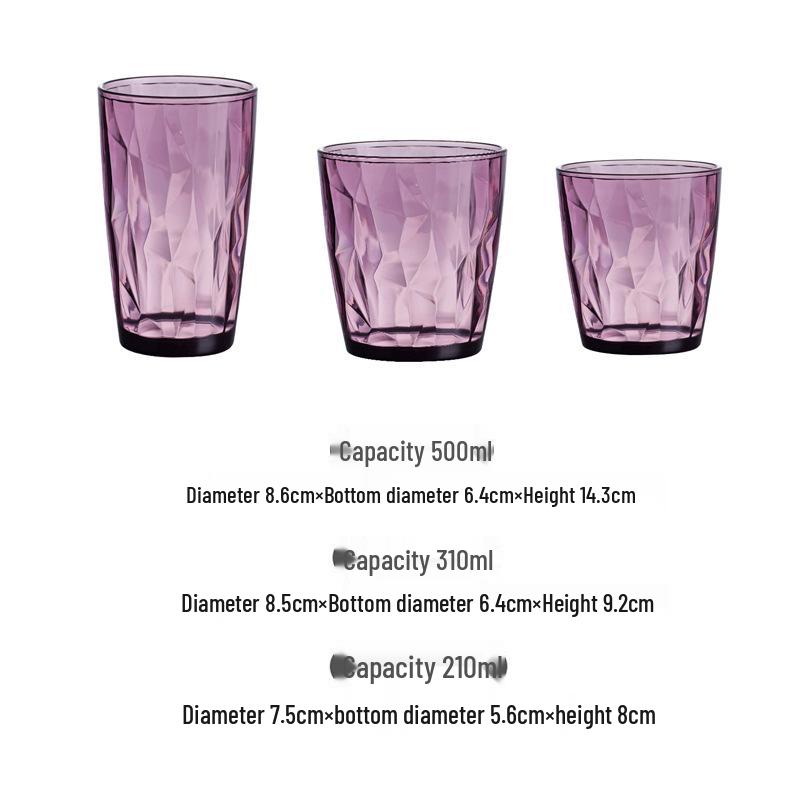 High-Value Drop-Resistant Diamond Acrylic Drinking Cup for Bar or Catering Use