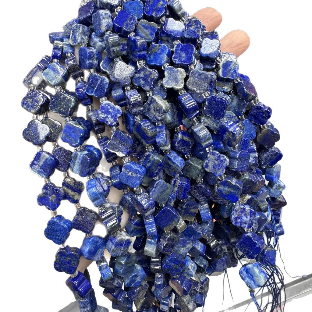 Lapis Lazuli Four-Leaf Clover Bead Strands for DIY Jewelry & Accessories