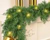 2025 Luxury Norfolk Pine & Rattan Christmas Decor with Soft Touch Rubber Cypress Leaves and Pine Needles