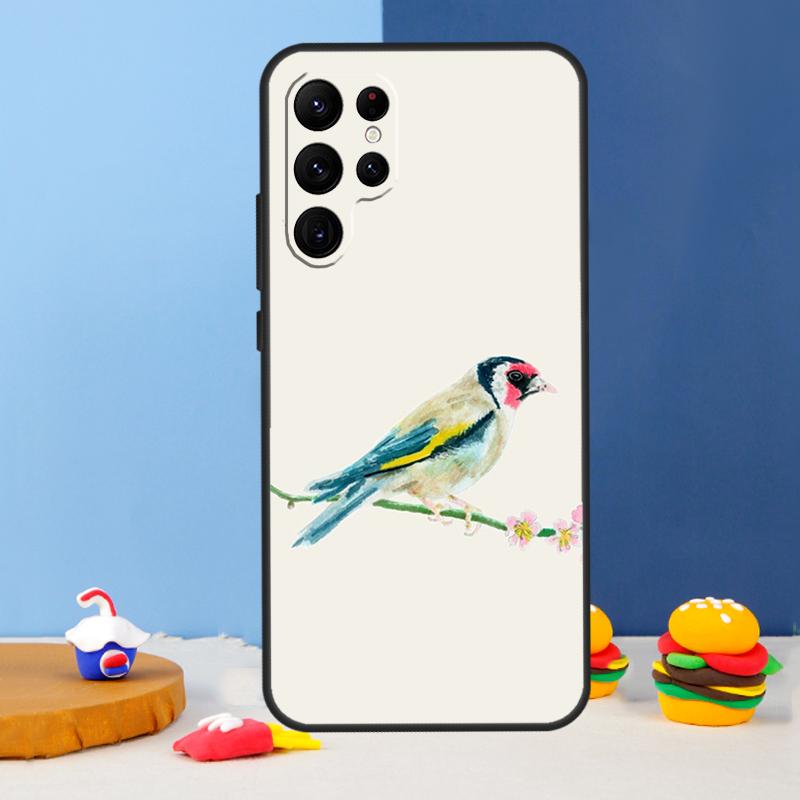 European Goldfinch Phone Case For Samsung Galaxy S24 Ultra S9 S10 S20 FE S22 S21 S23 Plus S25 Ultra Cover Coque