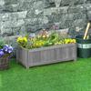 Folding Wooden Raised Planter, Vegetables Flowers, 70 X 30 X 25 Cm, Grey