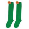 Cute Cartoon Pumpkin Doll Long Tube Socks For Kids Polyester Fabric Friction-resistant Striped/plaid Pattern Packaged In A Bag