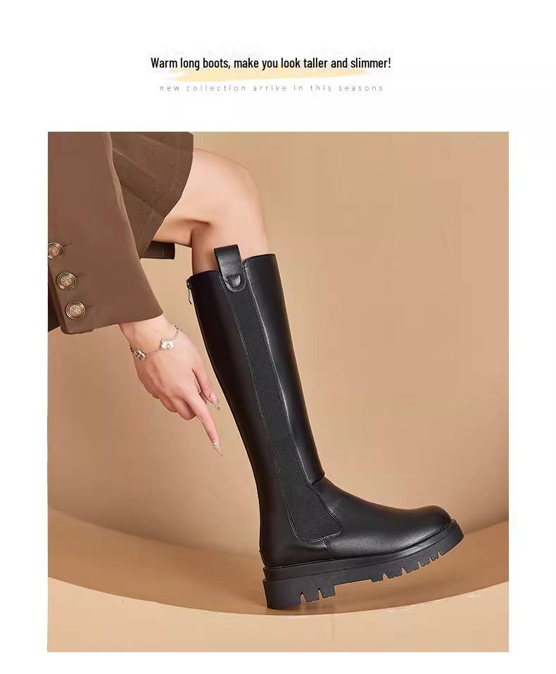 Women's Plush Thick-Soled Long Snow Boots 2025: Warm, Fur-Lined Winter High Boots