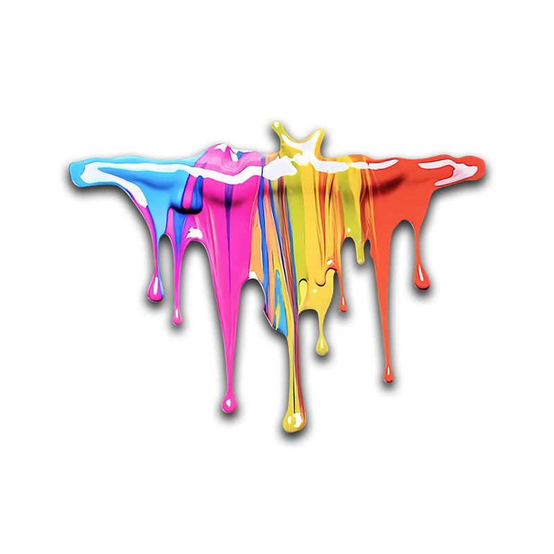 Auto Rainbow Paint Graffiti Car Accessories Stickers Vinyl for Truck Motor Decals Motor Side Body Fuel Tank Vans Window Decal