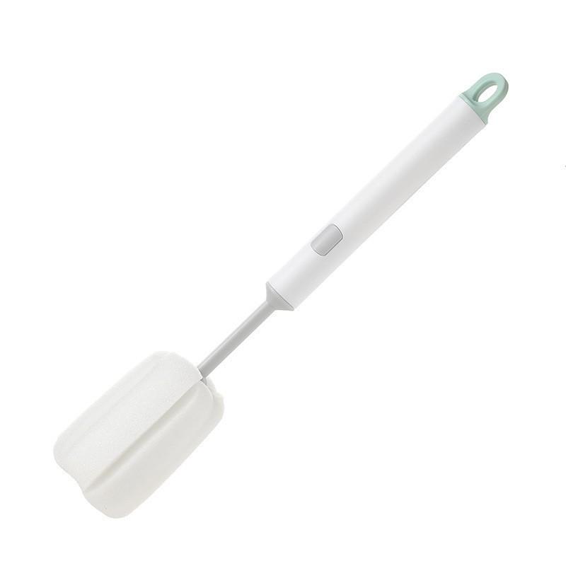 Long Handle Cup Brush With Replaceable Sponge Head Bottles Wine Glasses Thermos Water Deep Cleaning