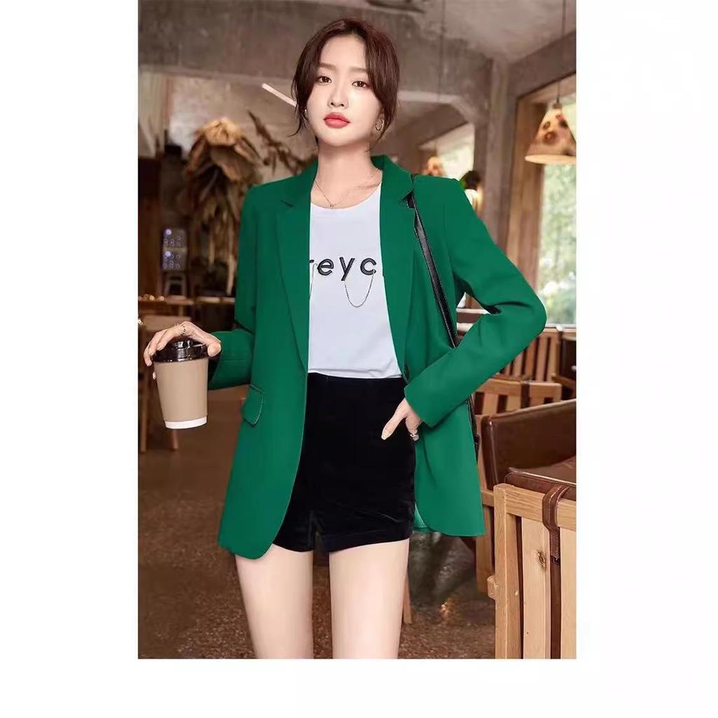 Women's 2023 Cross-Border Casual Suit Jacket for Petite Sizes with Back Slit Design