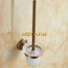 Antique Brass Color Wall Mounted Solid Aluminium Made Anti-Rust Toilet Brush Holder For Bathroom Accessories Set Bath Products