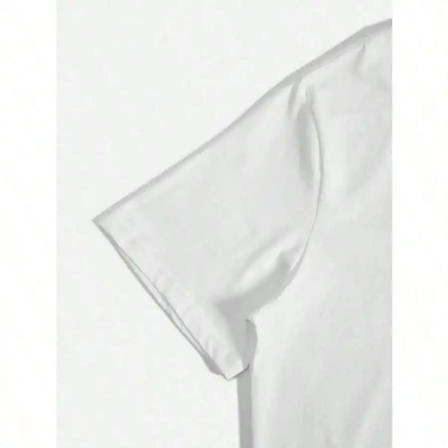 Modelo Mens Premium Cotton TShirt Casual Crew Neck Short Sleeve With Unique Print Design Breathable Machine Washable White