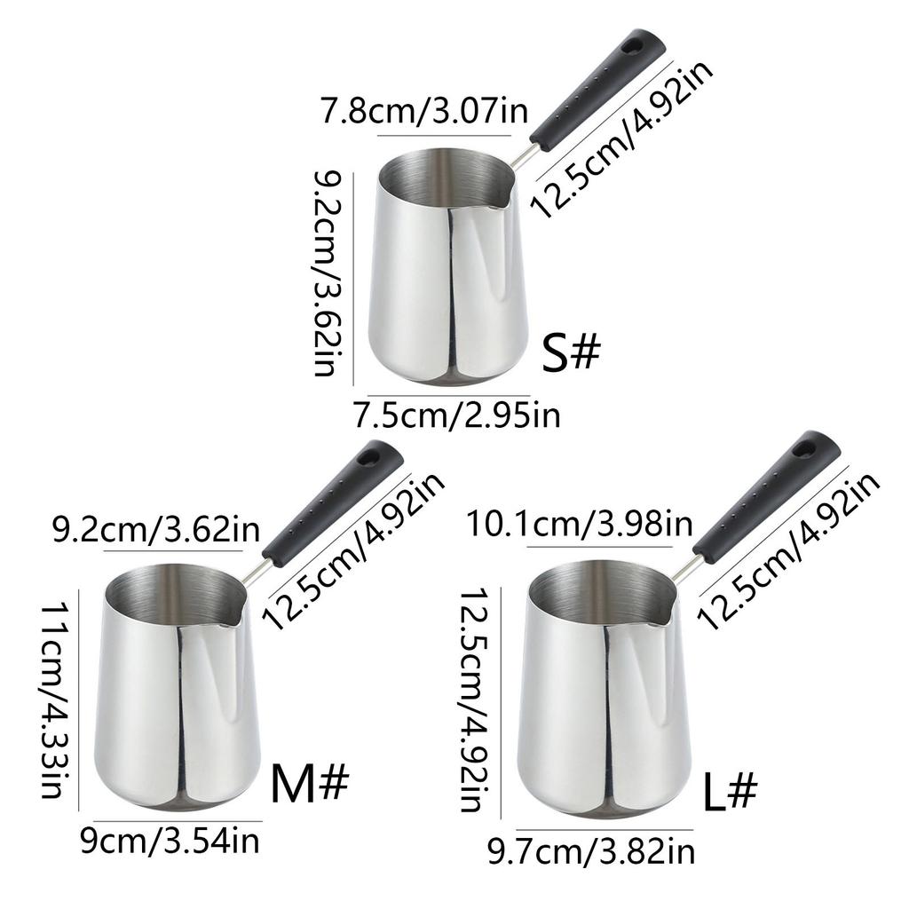 Milk Frothing Pitchers Coffee Steaming Pitchers Stainless Steel Material Jugs for Espresso Cappuccino and Frothing Milk