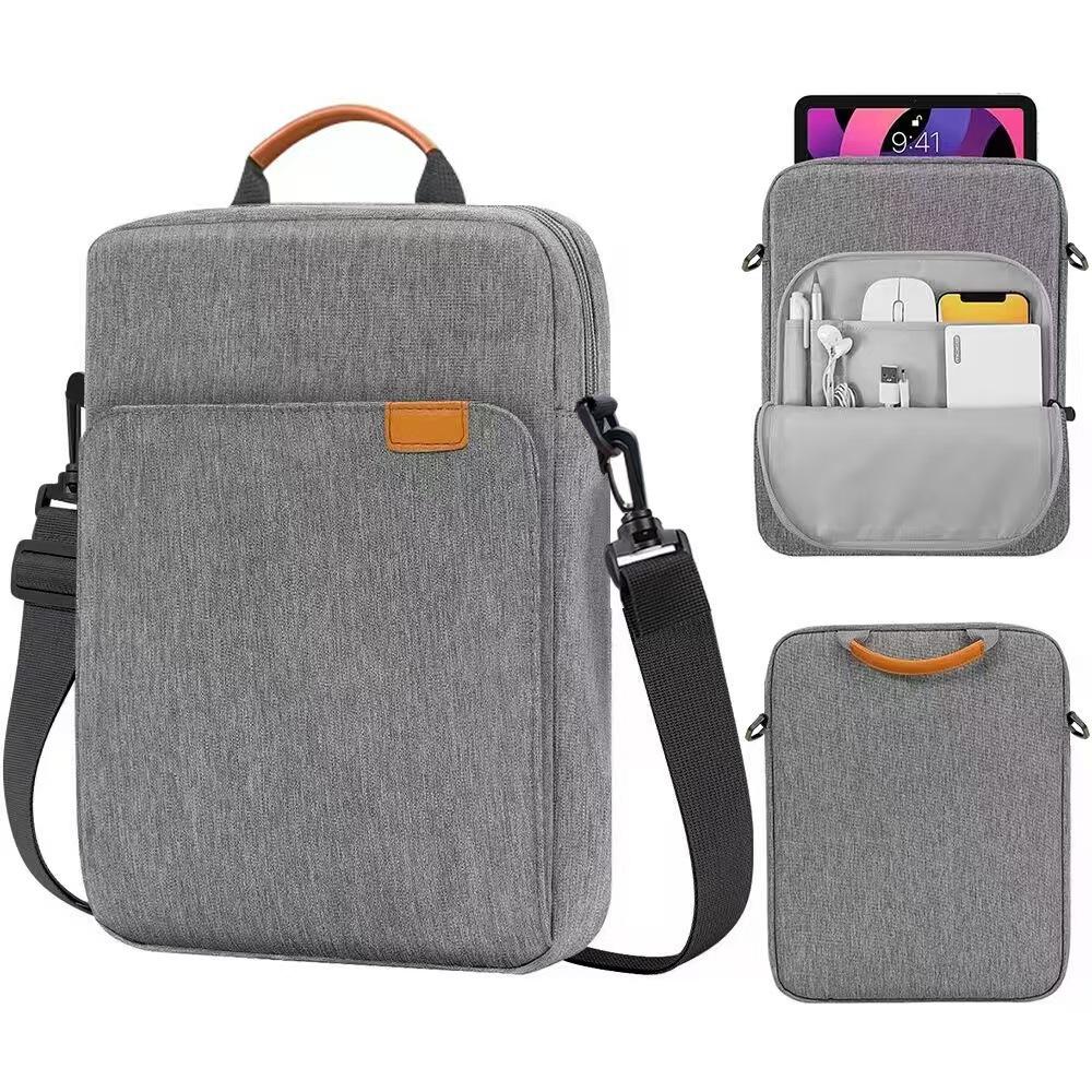 

Multifunctional laptop bag for business and leisure 15.6-inch notebook bag suitable for 14-inch inner liner shoulder bag 11inch сірий колір