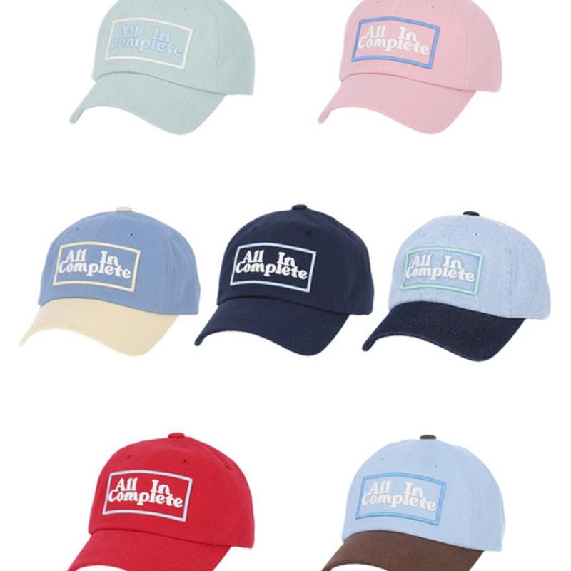 

ALLINCOMPLETE Moon Logo Ball Cap (7 Colors) Denim Two Tone (MLBC)