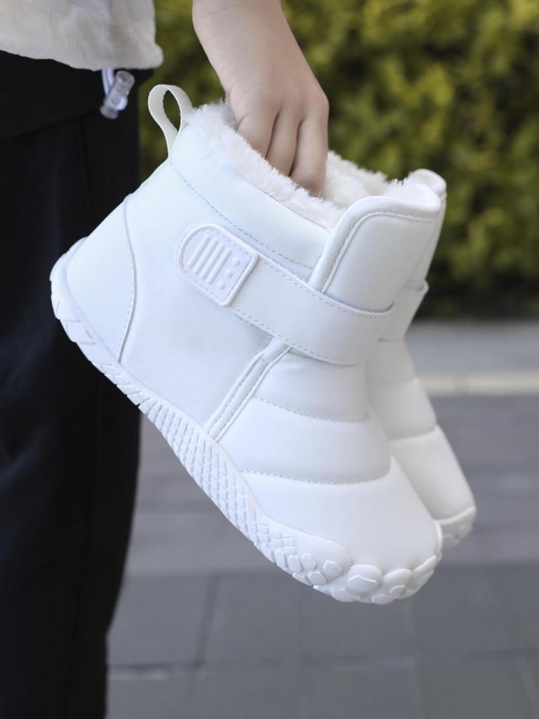Children's Winter Waterproof Non-Slip Cotton Snow Shoes – Warm Velvet Lined Outdoor Footwear for Boys and Girls.