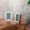 SLOWER [Temperature and Humidity Clock] Digital Desk Clock with Temperature and Humidity Display, Backlight, Alarm, White SLW424 Paz