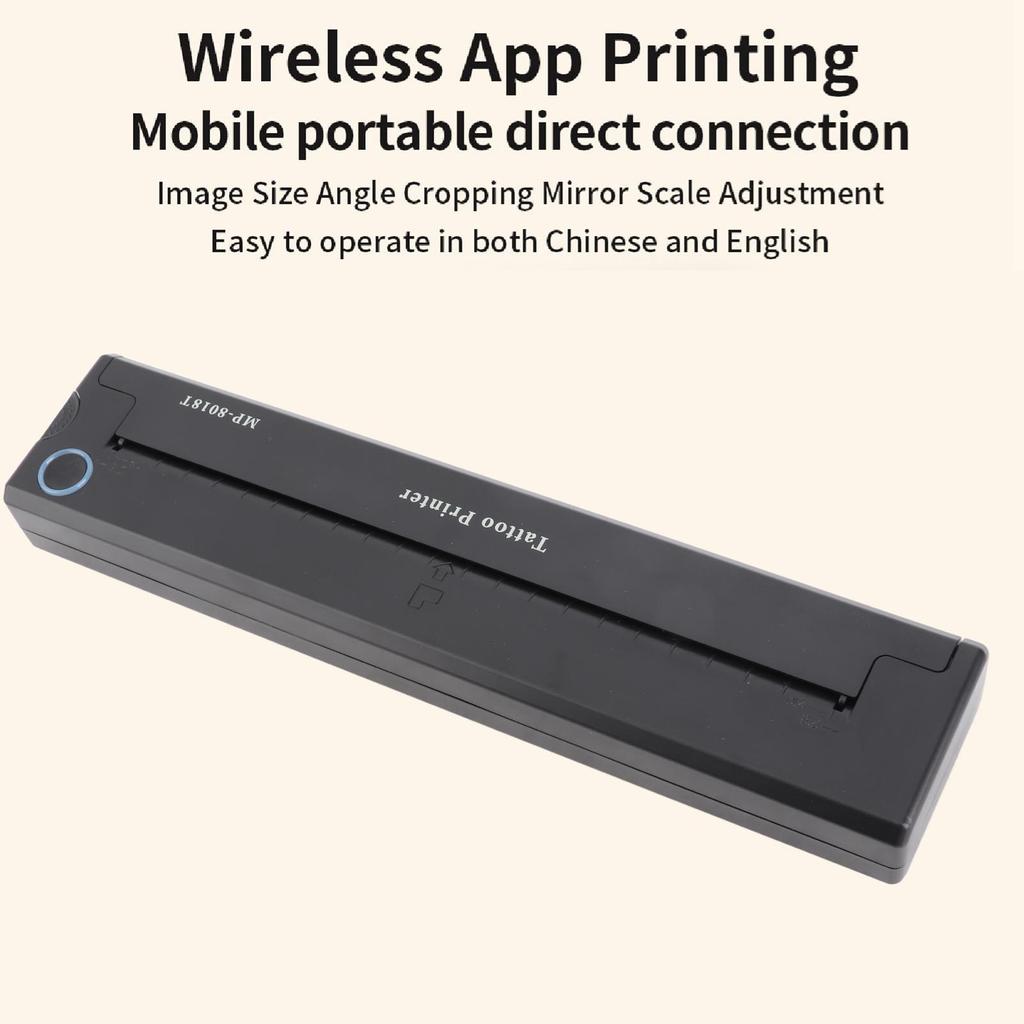 Mini Printer Machine Transfer Machine Tattoo Thermal Transfer Machine Stencil Printer Tattoo Tools 2000mAh A4 Transfer Printer