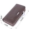 Roomy Men's Wallet-clutch with Two Compartments KARYA Wallet 22823 Wallet Made of Genuine Leather Brown
