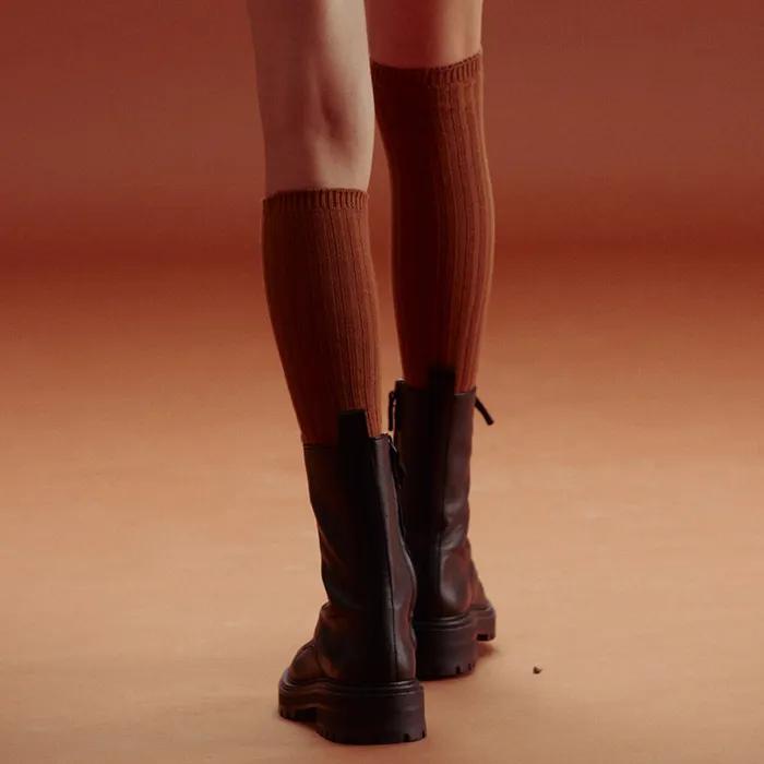 [Elizabeth Moments] Camel Brown Lily Socks