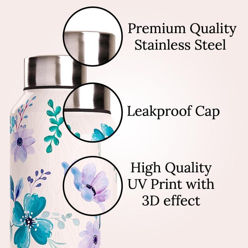 Stainless Steel Water Bottle 1 Litre Leakproof Office Gym Travel School Dance Fridge Home Refrigerator Bottles
