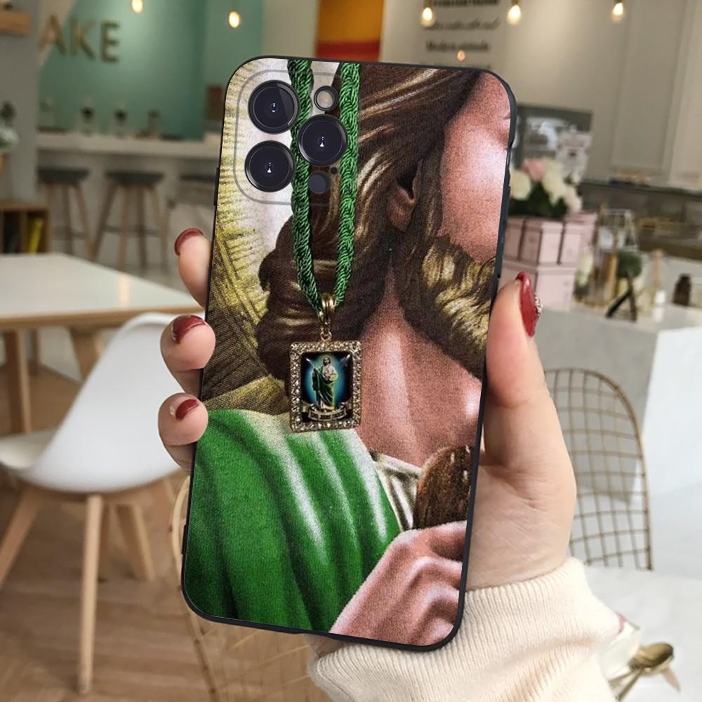 San Judas Phone Case For iPhone 15 14 11 12 13 Mini Pro XS Max Cover 6 7 8 Plus X XR SE 2020 Funda Shell