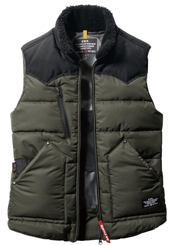 BURTLE Heated Vest for Mills Size Small (Unisex) Fall/Winter, Green, 5024, 14,