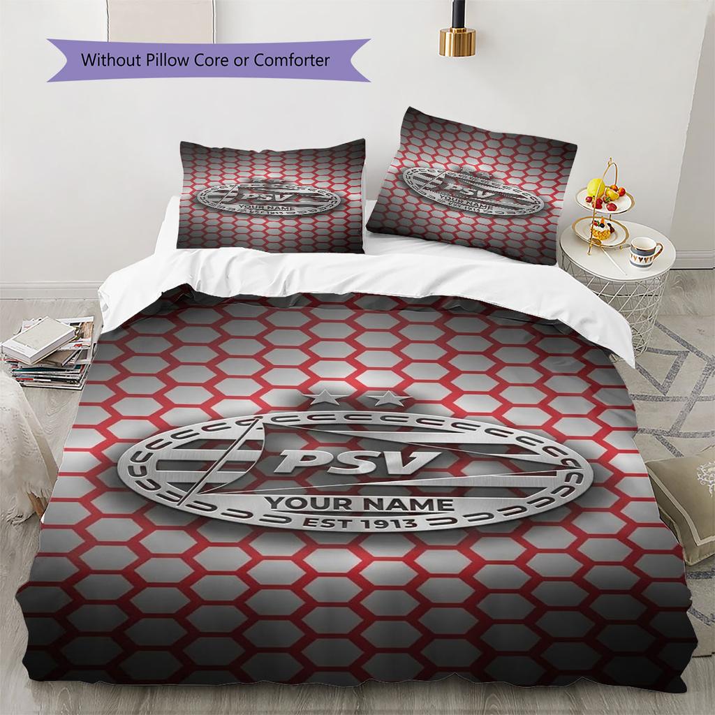 Philips Sport Vereniging Custom Name Pattern Bedding,Quilt Set Quilt Cover Pillowcase Home Birthday Gift(1 * duvet cover + 2 * pillowcase, without cor