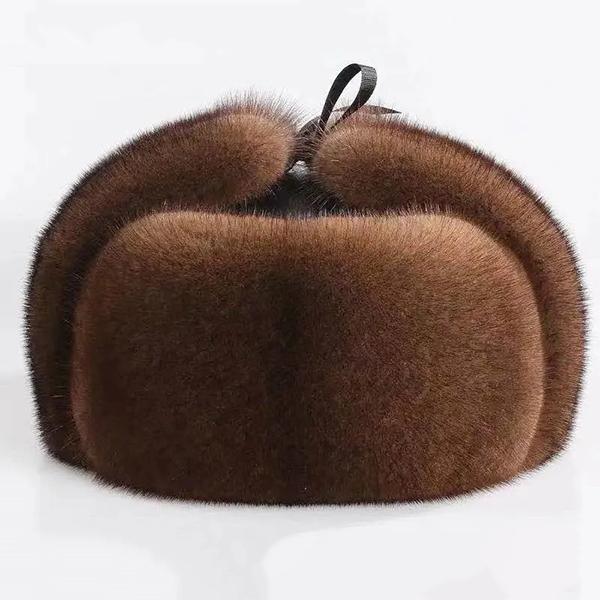 

WTEMPO Осень-зима 3 размера ветрозащитная утепленная шапка-бомбер мужская уличная шапка из искусственного меха для защиты ушей L ( 60-62cm ) коричневый