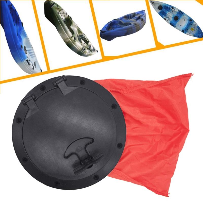 6" Deck Plate Hatch Cover Kit with Storage Bag for Marine Inflatable Boats Kayaks Rigging Wear Resistant